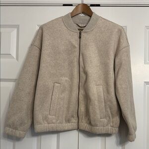 Banana Republic Factory Light Tan Bomber Jacket